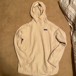 Patagonia cream colored hooded pullover